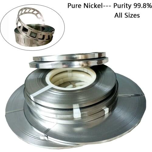 1kg Pure Nickel 99.96% High Purity Pure Nickel Strip For 18650 Battery Spot Welding All Size Lithium Battery Plate Nickel Strips