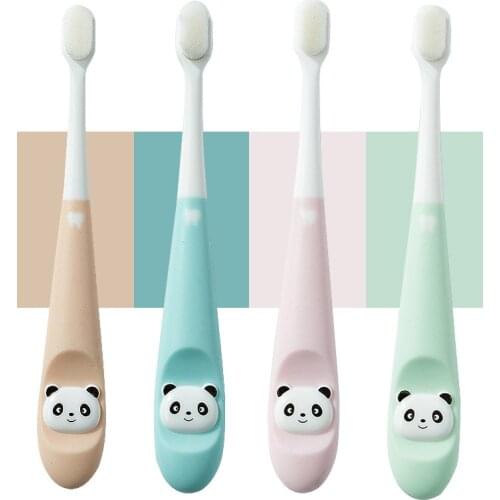 1 Cute Cartoon Soft Toothbrush for Children Suitable for 1-3 Years Old Girl Boy Child Baby Tooth Cleaning Tool