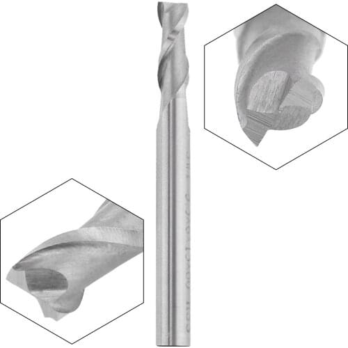 1pcs HSS 2 Flute End Mill Cutter 1mm-8mm CNC Straight Shank Milling Woodworking Tool End Mill Router Bit CNC Mold Processing