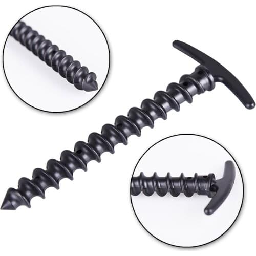 10pcs/Pack Outdoor Camping Peg Ground Nails Screw Anchor Stakes Pegs Hiking Tent Stakes Pins Tent Accessories