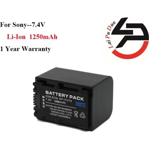 1250mah 100% brand new Replacement Camera Battery For Sony NP-FP50 NP-FP70 NP-FP71 NP-FP90 ACC-TCP5 BC-V500 DCR-HC16 HDR-HC3