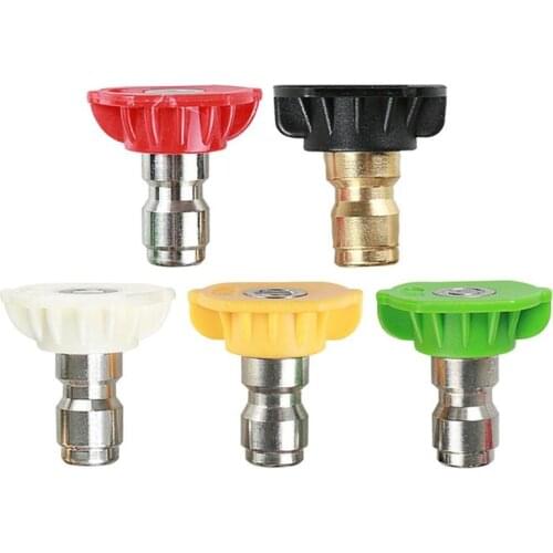 5pcs 250 BAR High Pressure Washer Nozzles Snow Foam Lance Spray Nozzle Tip 0-60 Degree Wash Gun Nozzle for Car Washer