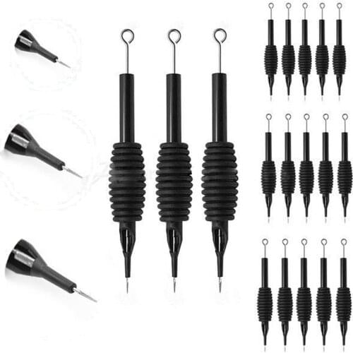 5Pcs Disposable Sterile 3/4 Inch Tattoo Needle Tube Grips with Tip 5/7/9RL