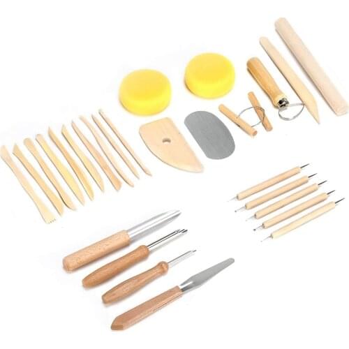 62Pcs Pottery Tools Clay Sculpting Tools Set Clay Cleaning Tools Kits Rock Painting Kit for Sculpture Pottery Art Crafts