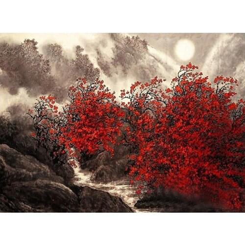 Diamond Embroidery Plum Blossom Scenery 5D Diy Diamond Painting Full Square Round Drill Mosaic Cross Stitch Home DecorZP-4827