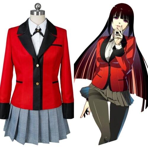 Anime Kakegurui Yumeko Jabami Cosplay Costume Japanese High School Uniform Halloween Party Cosplay Costumes For Women Girls