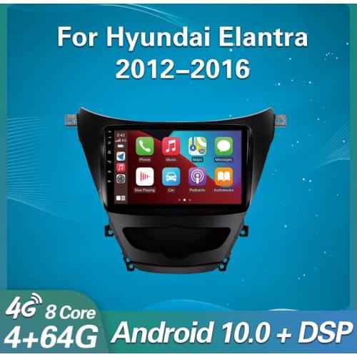 2 Din Android 10.0 Car Radio Multimedia Video Player For Hyundai Elantra 2012 2013 2014 2015 2016 GPS Navigation Stereo 2 DIN