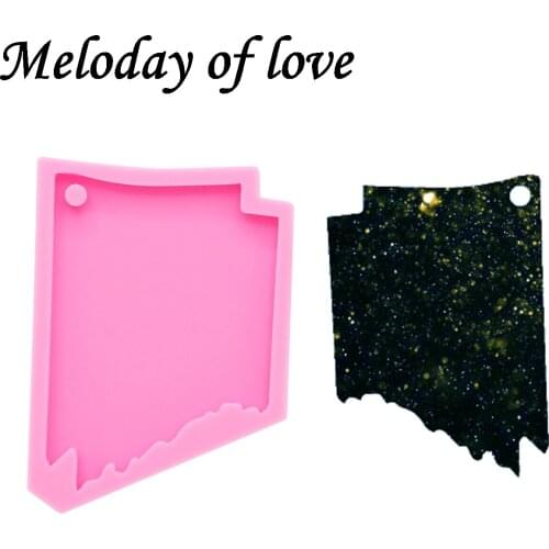 Shiny state molds for DIY epoxy model resin keychain mold silicone rubber DY0205