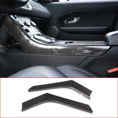 For Land Rover Range Rover EvoqueABS Carbon Fiber Texture/Black wood grain Center Console Decoration Strips Trim Car Accessories