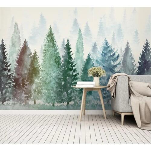 Beibehang Wallpaper hand-painted oil painting goldfish TV background wall home decoration living room bedroom mural 3d wallpaper