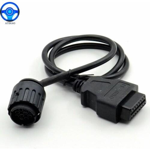 For BMW ICOM D Cable ICOM-D Motorcycles Motobikes 10 Pin Adaptor 10Pin To 16Pin OBD2 OBDII Diagnostic Cable I-COM A2 cables