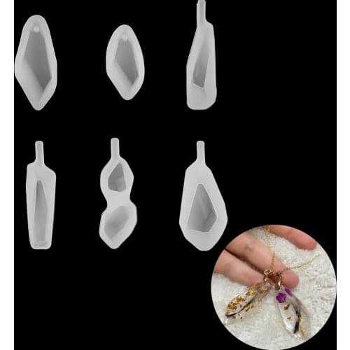 1pcs Teardrop Pendant Silicone Resin Epoxy UV Mold Liquid Cabochon Pendant Mould Dried Flower For Jewelry Making Tools