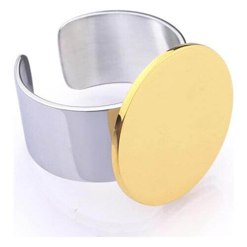 VAROLE Fashion Simple Circular Stainless Steel Men Ring Gold/Silver Color Trendy Style Designer Rings for Women Jewelry anel