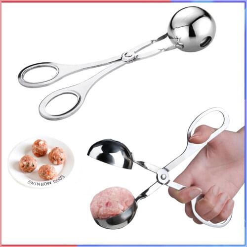 Meat Baller Stainless Steel Meat Baller Tongs Cake Pop Meatball Maker Ice Tongs Cookie Dough Scoop for Kitchen