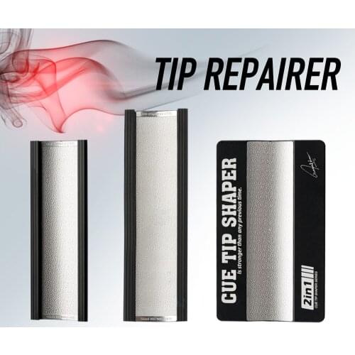 Cue Tip Repair Tool Stainless Steel 2 in 1 Billiard Pool Cue Tip Shaper Burnisher File High Quality Durable Billiard Accessories