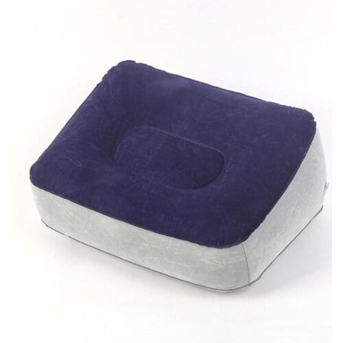 Wholesale 50pcs/lot PVC Gray Train Flight Travel Inflatable Foot Rest Air Pillows Portable Pad Mat Footrest Pillow Home Outdoor