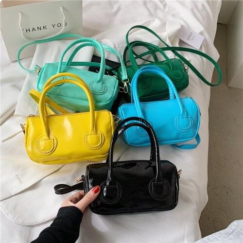 Female Bag New Simple Large-capacity Shoulder Bag PU Leather Zipper Messenger Bag Boston Fashion Handbags for Women 2021