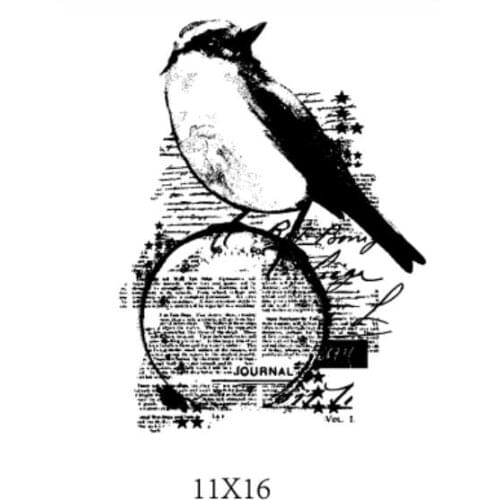 Retro bird Transparent Clear Silicone Stamp/Seal for DIY scrapbooking/photo album Decorative clear stamp sheets ST0554