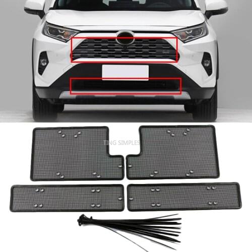 Stainless Steel Car Insect Screening Mesh Front Grille Insert Net Styling Accessories For Toyota RAV4 rav 4 2019 2020