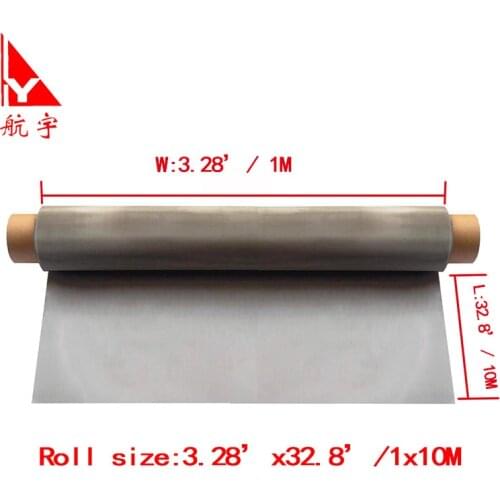 SS316L stainless steel wire mesh 400 mesh stainless steel woven sieve mesh 34 micron aperture small hole mesh 1x10m per piece