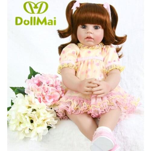 24"/60 cm Silicone Reborn Baby Toddler Princess Girl Dolls Toys for Children Girls Bebe reborn Birthday Gift Dolls
