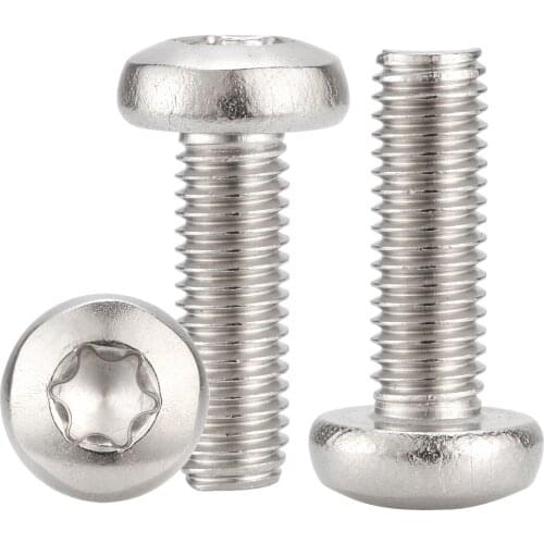 Stainless Steel Machine Screw Tamper Proof Torx Pan Head Screw M3 4mm-50mm Length