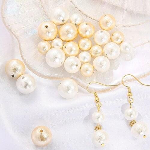 10PCS/ Lot Japanese Cotton Pearl Good Quality Directly Holes Cotton Pearl DIY jewelry Making Earings