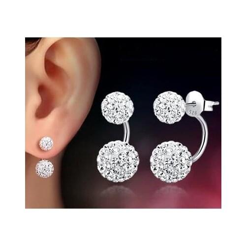 2021Promotion Fashion U Bend Earring Shiny Shambhala Ladies`stud Earrings Jewelry Allergy Free Wholesale