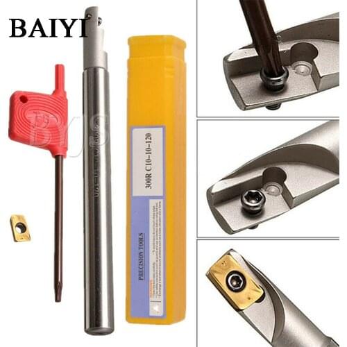 1PC tools milling cutter 10mm BAP 300R C10-10-120-1T + 1PC APMT1135PDER-DP BP010 CNC Tool Carbide Insert Tool Holder Lathe
