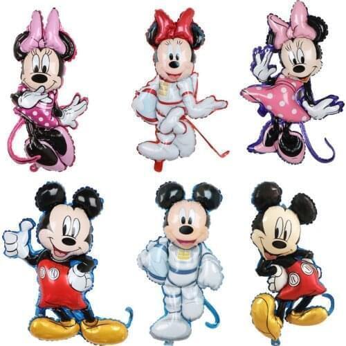 1pcs Disney Balloons Mickey Minnie Mouse Birthday Party Decorations Baby Shower Decor Kids Air Globos Anniversaire
