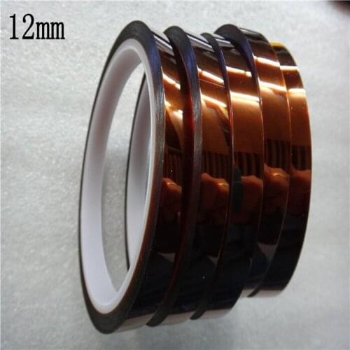 10PCS 12MMX33M 108 feet Heat Resistant Polyimide Tape High Temperature Adhesive Tape