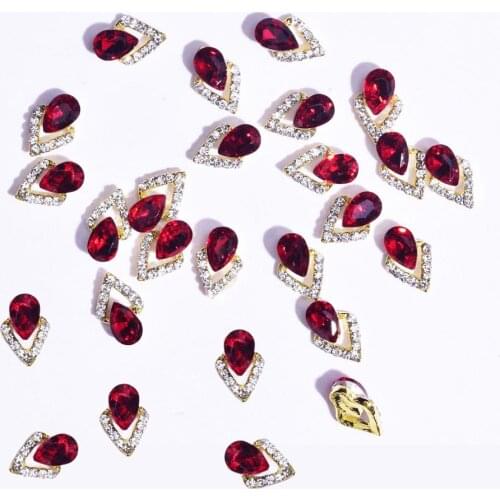 100pcs/pack Nail Rhinestones Metal AB Glass Shiny Gems Diamonds 3D Nail Art Decorations Crystal Jewelry Strass Accessories JE379
