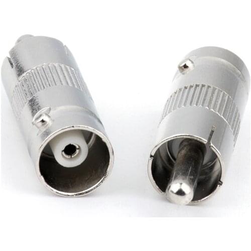 10x RCA Male to BNC Female Jack Connector Adapter Coupler Plug for CCTV Camera