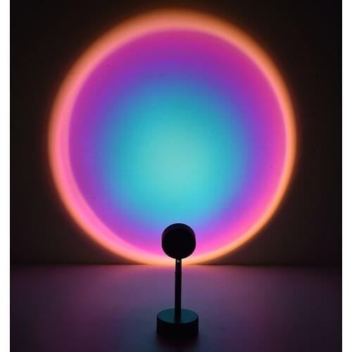 180 Degree Rotation Sunset Rainbow Projection Night Lights Broadcast Background Like Galaxy Atmosphere Lamp Decor For Bedroom G2