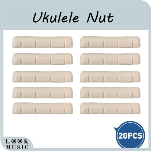 20 pcs 4 String Ukulele Guitar Bone Bridge Nut Made Of Real Bone