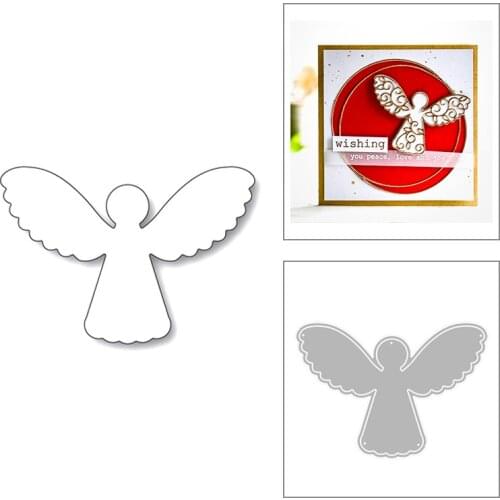 2020 New Angel Wing Wind Chimes Doll Silhouettes Metal Cutting Dies For DIY Greeting Card Paper Cut Scrapbooking Making No Stamp