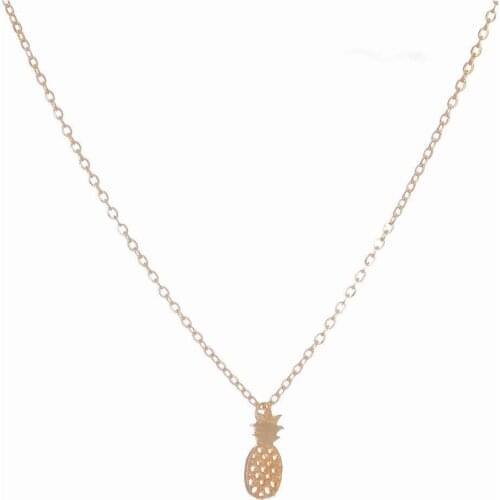 3Pcs Charms Fruit Necklce Pineapple Pendant Gold Beauty Chain Jewelry Chic Birthday Gifts For Women Men Girls Friends Unisex New