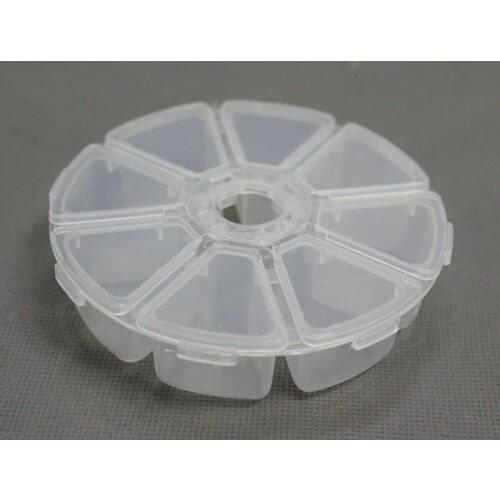 8 Grid Round Guitar Picks Jewel Hussif Fishing bait Case Storage Medicine Box Container