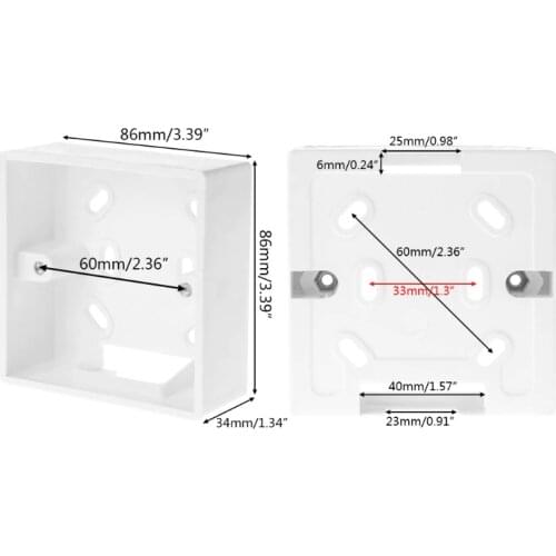 86*86mm Wall Mounted Junction Box for Thermostat Temperature Controller Box Case