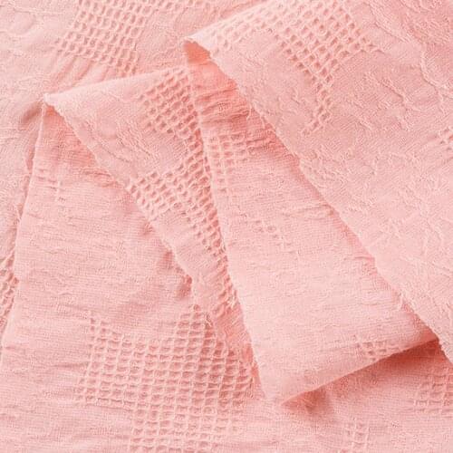 Cotton Mesh Jacquard Cloth Cotton Jacquard Fabric Pastoral Small Fresh Shirt Skirt Fabric Wear DIY 50*140cm D30