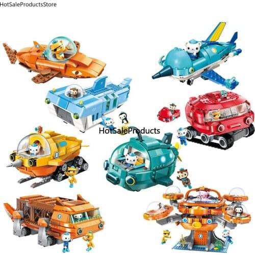 Building Blocks Octonauts Octo-Pod Octopod & Barnacles kwazii peso Inkling Bricks Toy Gift