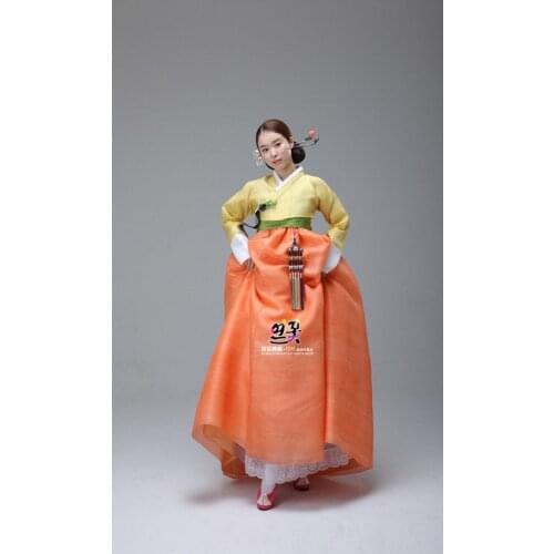 Custom-made Lotus Korean Traditional Korean Dress Korean Bride Korean Dress Korean National Costume