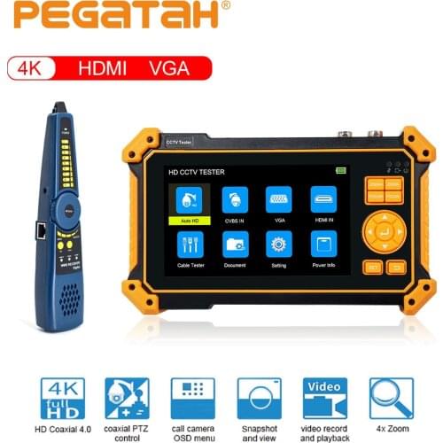 5inch CCTV Tester Mini Monitor Camera Tester SDI CVI TVI HDMI AHD video surveillance 4K Monitor cftv tester cctv cable testing