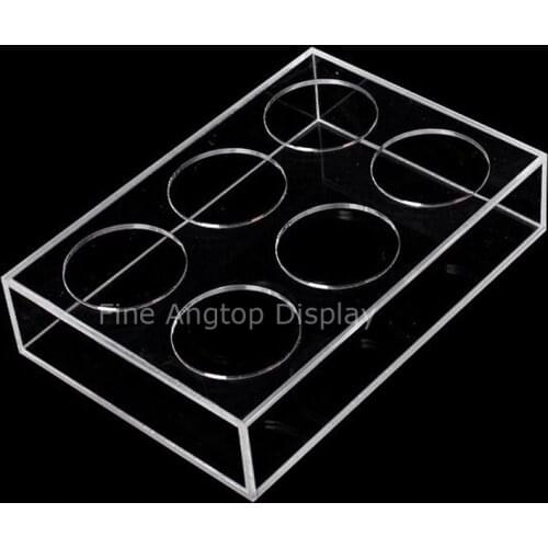 Multifunction Acrylic Bottle Glass Holder Spice Jars Rack Jewelry Display Shelf