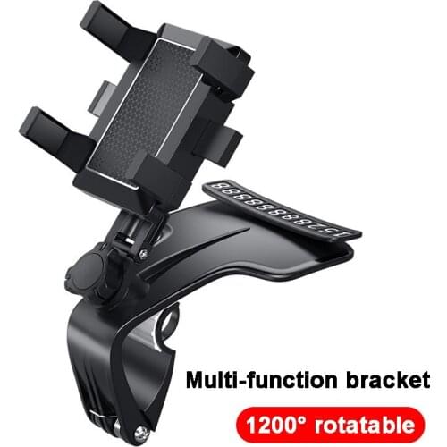 Upgraded Dashboard Car Phone Holder 1200 Degree Mobile Phone Stands Rearview Mirror Sun Visor In Car GPS Navigation Bracket