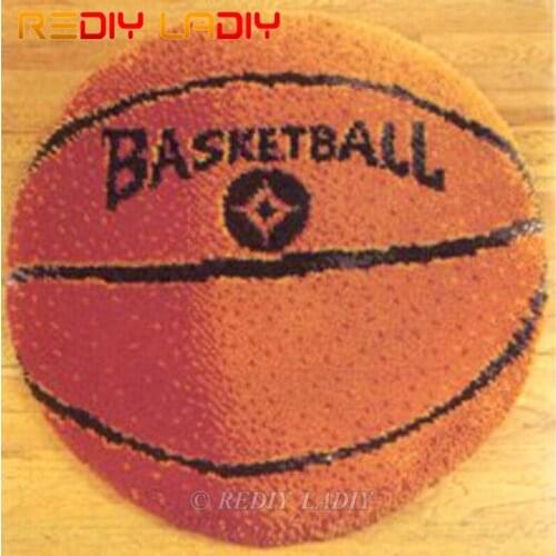 Latch Hook Kit Make Your Own Rug Basketball Tapestry Crochet Cushion Mat DIY Carpeting Rug Set Pre-Printed Canvas Hobby & Crafts
