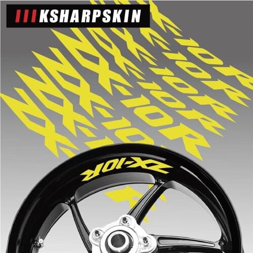 Motorcycle wheel tire stickers reflective strip decals personalized decorative stickers for KAWASAKI ZX-10R ZX10R zx 10r
