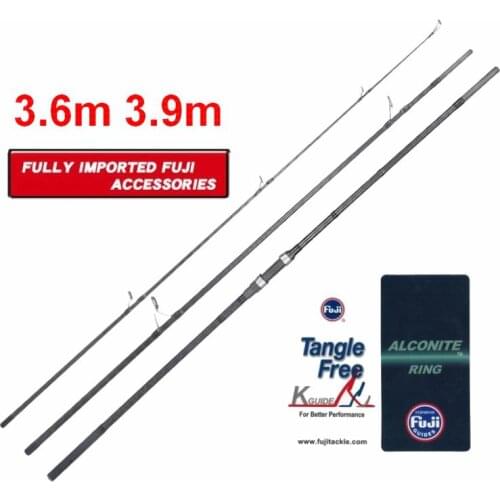 Full X Wrapped Reverse Cross Carbonfiber Surfcasting Rod Tip 2.9mm Bait 60-180g 394g Fuji Ring Reel Seat 3.6m 3.9m 3.0Lbs 3.5Lbs