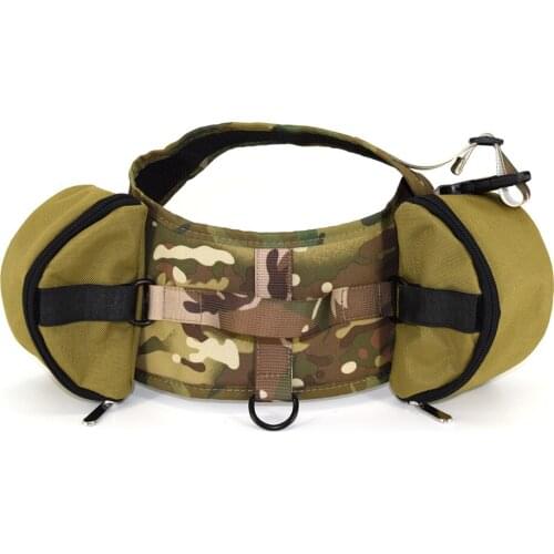 New Design Waterproof Camouflage Oxford Fabric Pet Dog Backpack Harness Saddlebag Outdoor Camping Training Hiking Multi-Day Bag