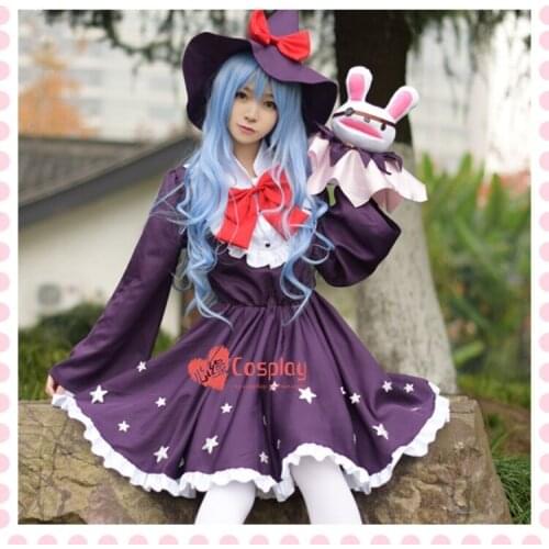 New Anime Date A Live Yoshino Cosplay Costume Halloween Dress Witch Dress+Plush Toy Halloween Costumes for Women S-XL